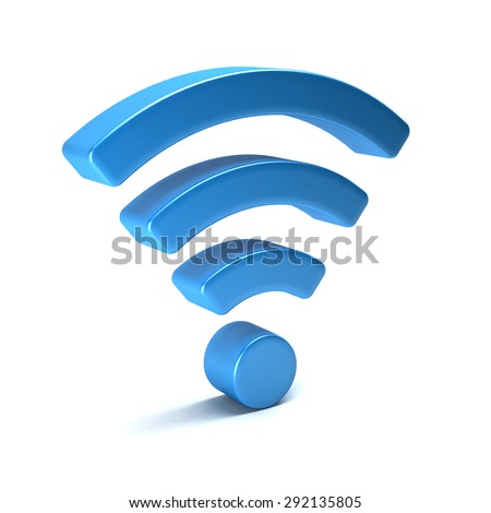 Wireless wifi 3D render isolated