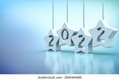 Wish You A Happy New Year 2022 3d Rendering Premium Background