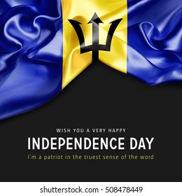 Barbados Independence Day Greetings Card Flag Stock Illustration 2073497531