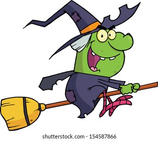 Witch Ride Broomstick Stock Illustration 154587866 | Shutterstock