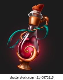 The Witch's Magic Elixir. Object For The Game. Game Art. Casual Art