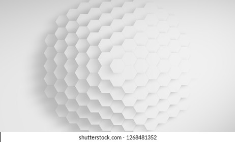 Withe Sphere Hexagon Texture