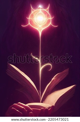 A wizard casting a powerfull magic spell