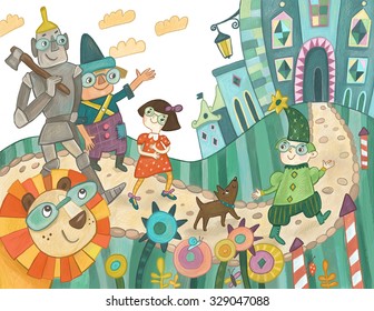 The Wizard Of Oz. Children's Book Illustration Children's Book Illustration