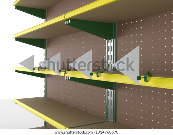 Download Wobbler Shelfstopper Mockup 3d Rendering Stock Illustration 1014760570