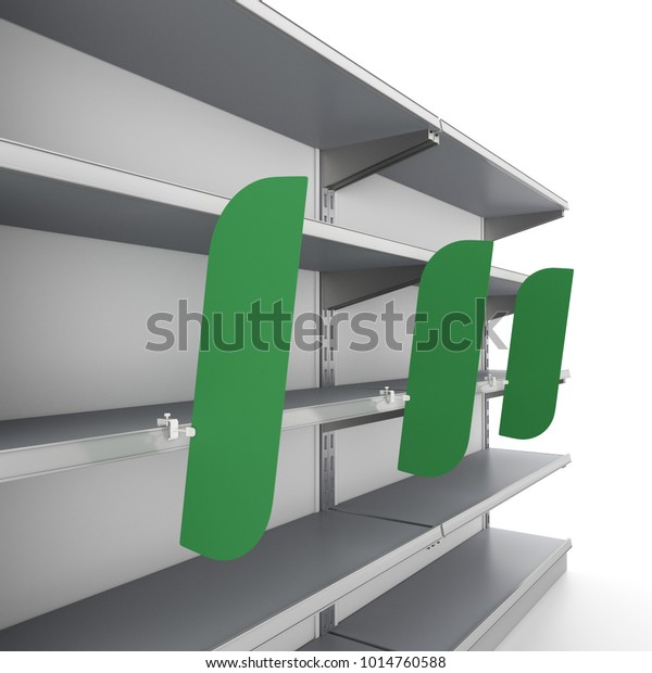 Download Wobbler Shelfstopper Mockup 3d Rendering Stock Illustration 1014760588