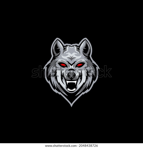 Wolf Head Logo Mascot Template Stock Illustration 2048438726 Shutterstock