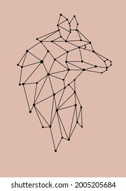 WOLF HEAD LOW POLY