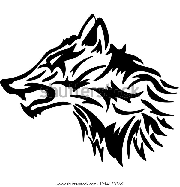 Wolf Logo Design Illustration Wolf Drawing Stock Illustration ...