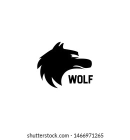 Black Wolf Logo Vector Illustration Design Stock Vector (Royalty Free ...