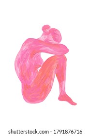 Woman. Abstract Illustration. Watercolor Painting
