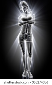 Woman Bones Radiography Scan Image