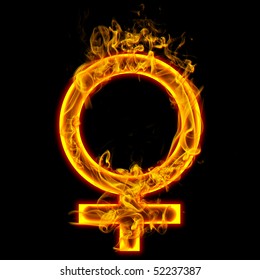 Woman Burning Symbol / Check All Fire Letters In My Portfolio.