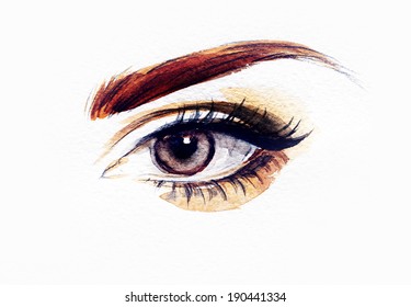 Woman eye  fashion illustration