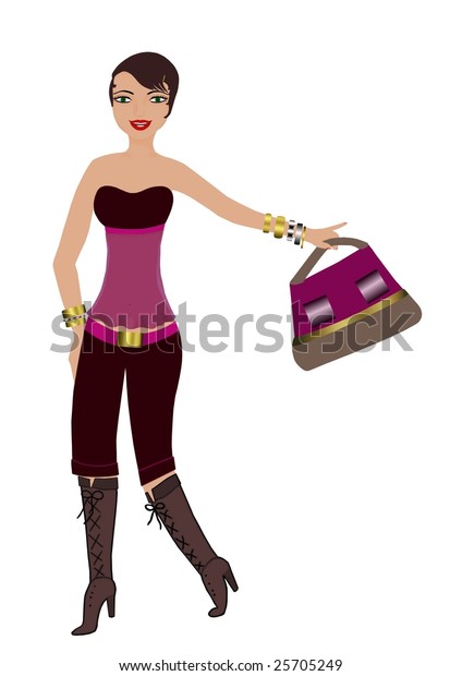 woman with\
handbag