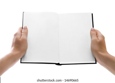 Woman Hands Holding Open Book Giving Stock Illustration 14690665 ...