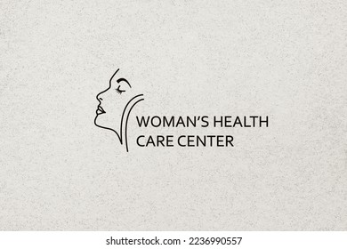 Woman logo beautifully displayed on mockup.