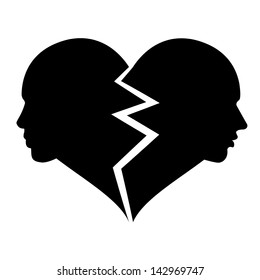 broken heart silhouette images stock photos vectors shutterstock https www shutterstock com image illustration woman man shape broken heart love 142969747