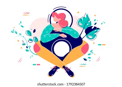 Woman Number Eight Object Concept Illustration Stock Illustration ...