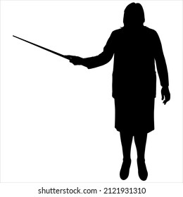 Woman Pointer Her Hands Pointer Demonstration Stock Illustration ...