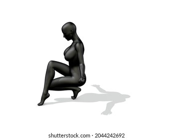 Naked Ebony Girl Exercise