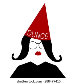 Woman With Red Dunce Cap