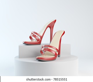 Woman Shoes On Display