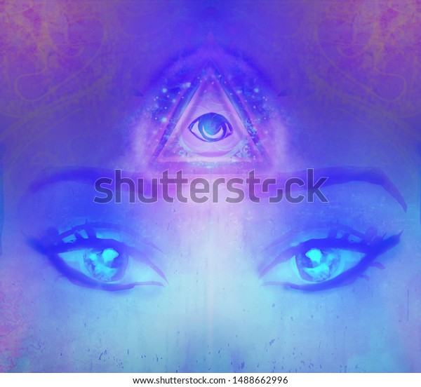 Woman with\
third eye, psychic supernatural\
senses