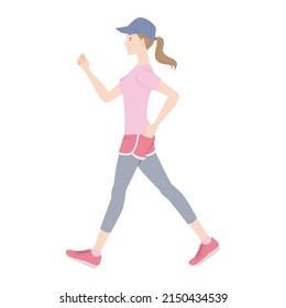 Woman Walking Her Health Stock Illustration 2150434539 | Shutterstock