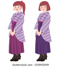 袴 女性 のイラスト素材 画像 ベクター画像 Shutterstock