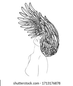 15,084 Woman with wings drawing Images, Stock Photos & Vectors ...