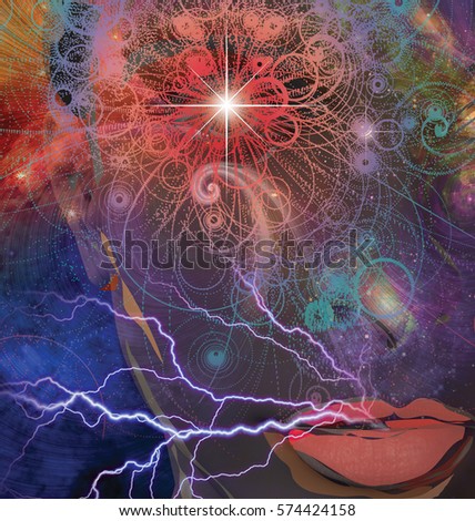 Womans face  3D Render  Some elements provided courtesy of NASA
