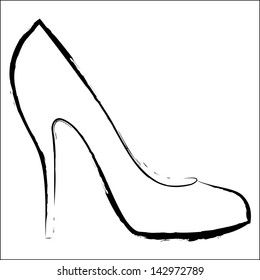 Woman Shoes Icon Thin Line Illustration Stock Vector (Royalty Free ...