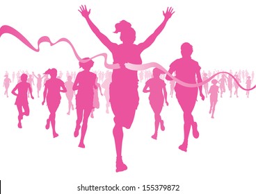 women running in a race. - Powered by Shutterstock