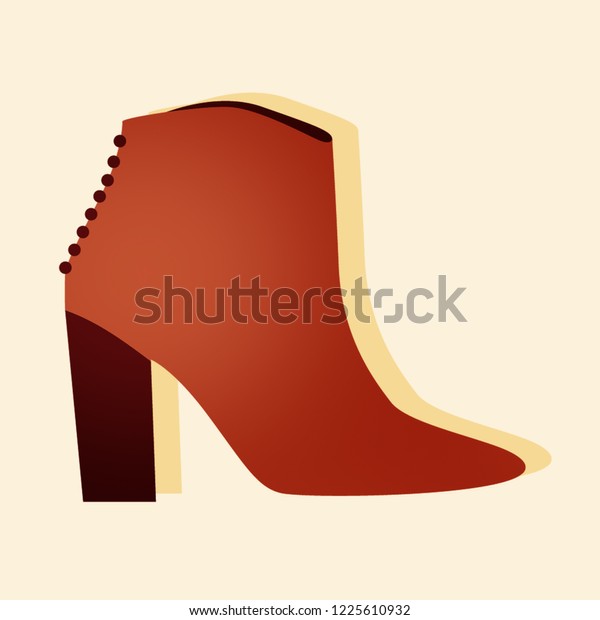 Womens Boot Style Shoe Burnt Orange 