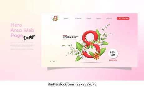 Women's Day Red full Set branding Design - Powered by Shutterstock