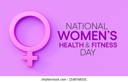 Women's health and fitness day is observed every year on last Wednesday in September, to promote the importance of health and fitness for women of all ages. 3D Rendering - Powered by Shutterstock