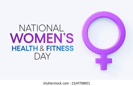 Women's health and fitness day is observed every year on last Wednesday in September, to promote the importance of health and fitness for women of all ages. 3D Rendering - Powered by Shutterstock