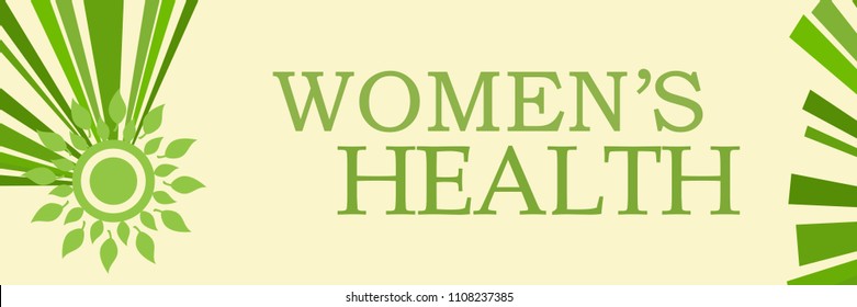 Womens Health Text Written Over Green Background.