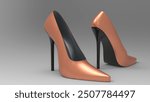 Womens High-Heels Pumps Stiletto Pointed-Toe Slip-On Pump Evening Shoes