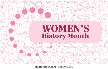 Women's History Month Background. Card, Poster