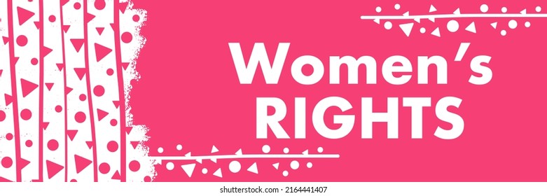 Womens Rights Text Written Over Pink Stock Illustration 2164441407 ...