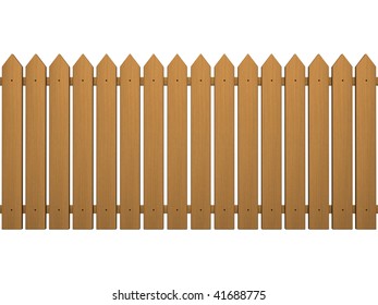 Wooden Fence Vector Illustration Stock Vector Royalty Free
