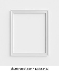 wood frame on a white wall