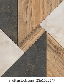 Wood and marble Pattern Texture Used For Interior Exterior Ceramic Wall Tiles And Floor Tiles.