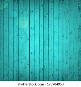 Wood Texture With Turquoise Background 