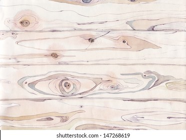 Wood Texture, Watercolor 