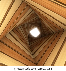 wood twisted tunnel