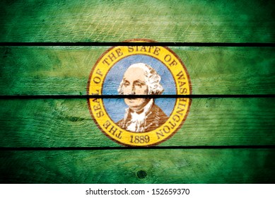 Wood Washington Flag