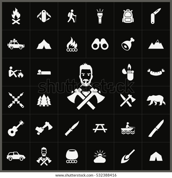 woodcutter icon. camping icons universal set for\
web and\
mobile